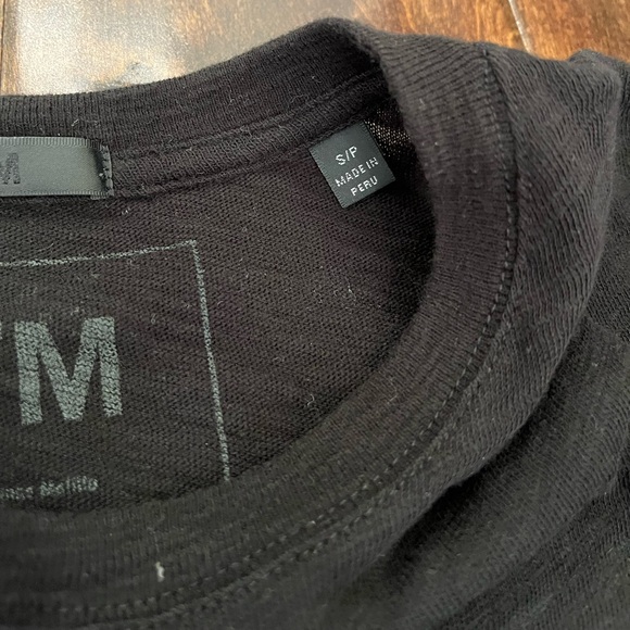 ATM Anthony Thomas Melillo Schoolboy Cotton Slub Short Sleeve Black Size Small - Picture 4 of 9